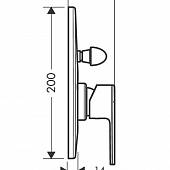 Смеситель для ванны, внешняя часть, Hansgrohe Vernis Shape 71458000