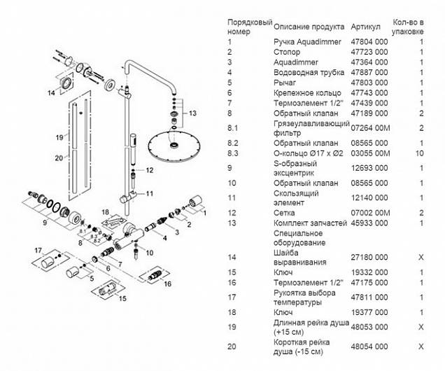 Фотография товара Grohe Rainshower 27966000Gr