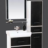 Зеркало 80 см, бело-черная кожа, Misty Гранд Lux 80 Croco Л-Грл02080-239Кр