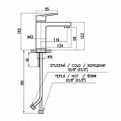 Смеситель для раковины Slezak-RAV Колорадо CO128.5