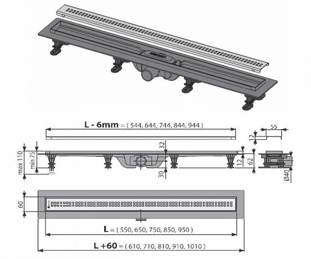 Фотография товара Alcaplast Simple APZ9-850M