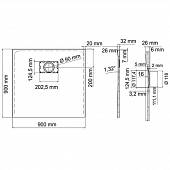 Душевой поддон 90х90 см WasserKRAFT Leine 35T03