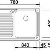 Мойка из нержавейки Blanco Classic 4 S 507702