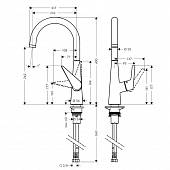 Смеситель для кухни Hansgrohe Talis Select M51 73855000