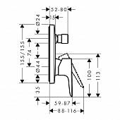 Смеситель для ванны Hansgrohe Talis E 71745340