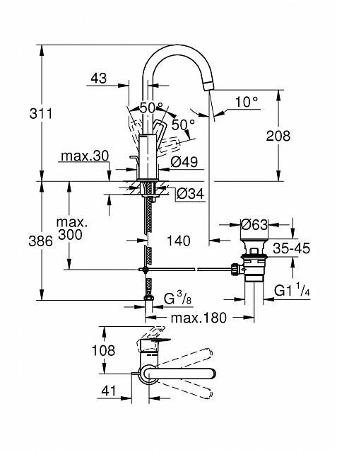 Фотография товара Grohe BauLoop   23763001Gr