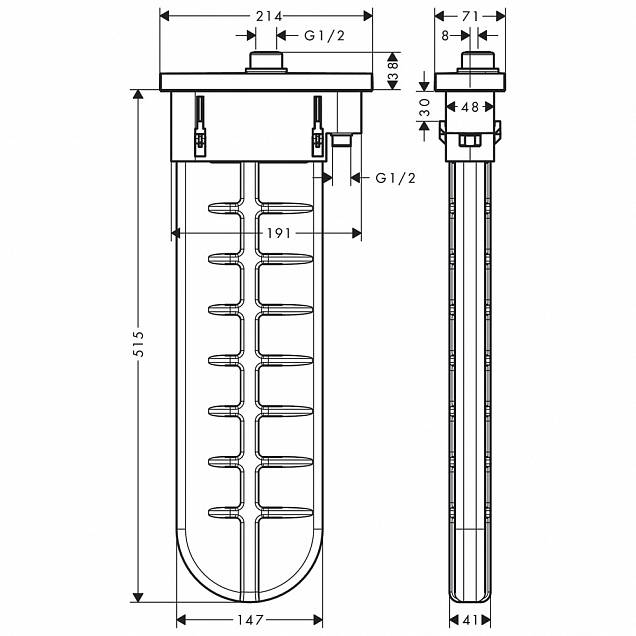 Фотография товара Hansgrohe No design line Hansgrohe 28010000