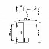 Смеситель для ванны с душевым набором WasserKraft Aller 1061White