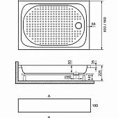 Душевой поддон 80х120 см, белый, RGW Acrylic Lux/TN 16180282-21