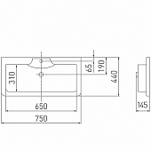 Комплект мебели 75 см, гранат, Акватон Валенсия 75 1A123601VA340-K