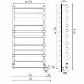 Полотенцесушитель электрический, бронза, Margaroli Sole 5644711OBNB