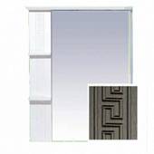 Шкаф-зеркало 75 см, белый/венге, левый, Misty Олимпия 75 L П-Оли02075-252Л