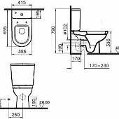 Унитаз компакт, микролифт Vitra Form300 9729B003-7200