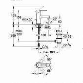 Смеситель для раковины (д.к) Grohe Quadra 32631KS0