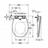 Сидение с крышкой с биде Grohe Bau Ceramic 39648SH0