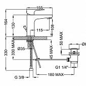 Смеситель для раковины Cezares Stella STELLA-LSM1-01-Cr-W0