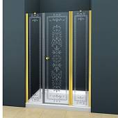 Душевая дверь в нишу 185 см, профиль золото Cezares ROYAL PALACE-B-13-100+60/30-CP-G