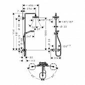 Душевая система Hansgrohe Croma Select E 27256400