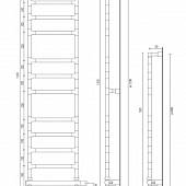 Полотенцесушитель электрический, хром, Margaroli Sereno 5844711CRNB