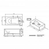 Каркас с монтажным набором 170х70 см Am.Pm X-Joy W88A-170-070W-R