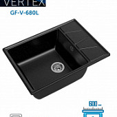 Мойка мраморная GranFest Vertex GF-V-680L черный