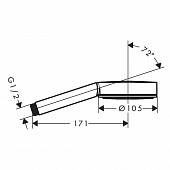 Ручной душ 105 мм, 1 режим, 13,5 л/мин Hansgrohe Pulsify Select 24120000