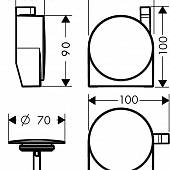 Внешняя часть для слива-перелива Hansgrohe Exafill S 58117820