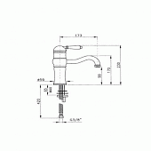 Смеситель для раковины (д.к) Nicolazzi Classico 3471GB76