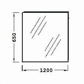 Зеркало 120 см, серый, Jacob Delafon Struktura EB1085-NF