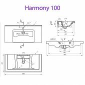Раковина 100 см, Dreja Гармония 641259