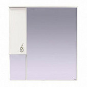 Шкаф-зеркало 85 см, белый, левый, Misty Неаполь 85 L П-Неа04085-011СвЛ