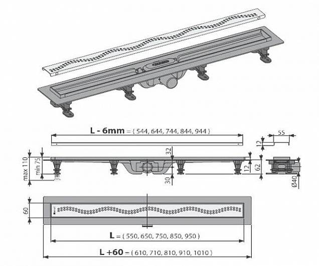 Фотография товара Alcaplast Simple APZ8-950M