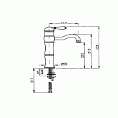 Смеситель для раковины (д.к) Nicolazzi Classico 3472GB76A