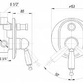 Смеситель для ванной Migliore Oxford ML.OXF-6372.DO