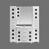 Шкаф-зеркало 80 см, белый/черный, левый, Misty Кармен 80 L П-Крм04080-2315Л