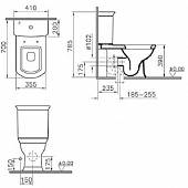 Унитаз компакт, микролифт, бидетка Vitra Serenada 9722B003-7205