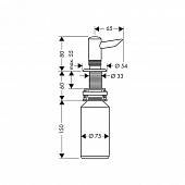 Дозатор жидкого мыла, белый/сталь, Hansgrohe 40418800