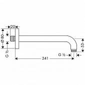 Держатель верхнего душа Hansgrohe 27409000