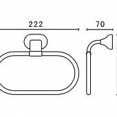 Полотенцедержатель 22 см Art&Max Ovale AM-E-4080B