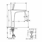 Смеситель для раковины (д.к) Hansgrohe PuraVida 15072400