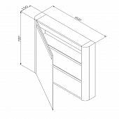 Шкаф-зеркало 80 см, белый, левый, Am.Pm Sensation M30MCL0801WG