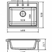 Мойка гранитная Florentinа Липси 600 песочный 20.120.D0600.107