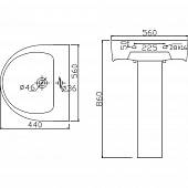 Раковина 56 см BelBagno Flay BB0115L