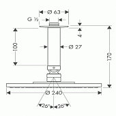 Верхний душ Hansgrohe Raindance 27477000HG