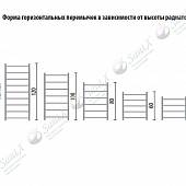 Полотенцесушитель водяной 80х30, НИКА ARC ЛД 80/30 бронза