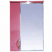 Шкаф-зеркало 55 см, розовая пленка, левый, Misty Жасмин 55 L П-Жас02055-122СвЛ