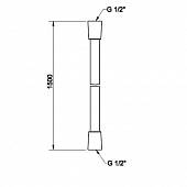 Душевой шланг 1,50 м, хром, Gessi Goccia 01637.031