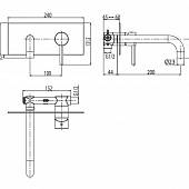 Смеситель для раковины, черный матовый M&Z MZ-Expo MZE04403