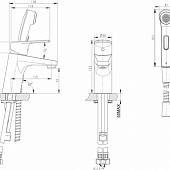 Смеситель для раковины Bravat Line F15299C-2