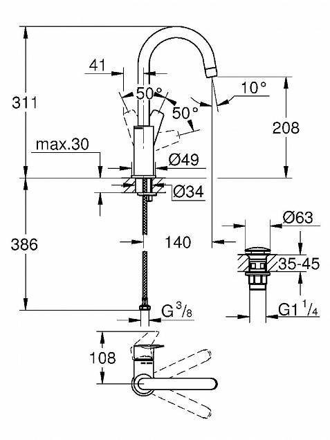 Фотография товара Grohe BauEdge   23911001Gr